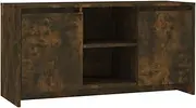vidaXL TV Cabinet Indoor Living Room Plasma TV Stand Media Unit Entertainment Centre Stereo HiFi Cabinet Storage Furniture Smoked Oak Engineered Wood