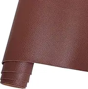 HGUAN Solid Color Faux Leather 12"X53"(30cmX135cm),Faux Leather Sheets Roll Very Suitable for Making Crafts, Leather Earrings, Bows,Sewing (Dark Brown)