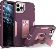 Designed for iPhone 11 Pro Max Case with Stand, Drop Protection, Dustproof, No Fading, No Yellowing Case for Men Women (Purple)