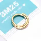 Pure24K Implant Grade Titanium Double Crossing Layer Clicker Hoop Ring