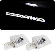 2 pcs Non-Fading LED Car Door Logo Lights Courtesy Projector Laser Welcome Light Ghost Shadow Accessories Puddle lamp Compatible with Forester Outback Ascent (AWD)
