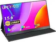 UPERFECT Portable Monitor 15.6" IPS HDR 1920X1080 FHD Eye Care Screen USB C Gaming Monitor, Dual Speaker Computer Display HDMI Type-C VESA for Laptop PC Phone w/Smart Case