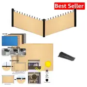 Customizable Beige UV Protection Mesh Screen - Ideal for Patio and Balcony Space