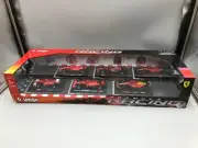 Bburango Ferrari Formula Racing Cars Diecast Metal, Set of 6, 1:43 Scale