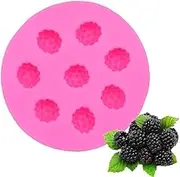 DUORUI Fondant Cake Chocolate Mould Silicone Baking DIY Kitchen Tool Party Decorating Mulberry Raspberry Shape 8 compartments