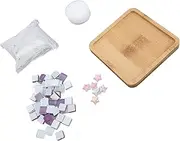 Pomya Mosaic Tile Craft Kit, Versatile Usage Cup Pad Crafting Set Easy to Operate for Home Decoration (Purple Red)