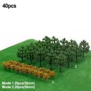 Enhance Your Train Railroad Layout with 40PCS Model Trees Diorama Scenery