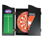 Sydney Swans AFL Dart Board and Cabinet Set