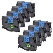 8PK TZ-551 TZe-551 Black on Blue Label Tape 1" Compatible with Brother P-Touch