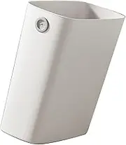 Trash Can, Open Top Waste Bin, Thin for Bathroom (White)