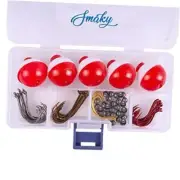 Fishing Tackle Kit Beginners Equipment 80 Pcs-Includes Fishing Hooks Bobbers