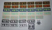 Authentic Lot of 38 Yeti Decals Stickers Assorted Colors