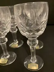 Altantis Cordial Elvas Hand Blown Drinking Glasses Full Lead Crystal Portugal