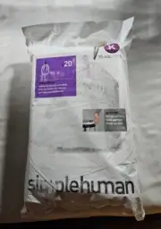 Simplehuman Code K Custom Fit Liners Extra Strong 20 Trash Bags 35-45 Liter (Dam