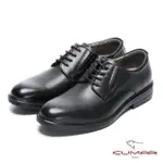 【CUMAR】輕量舒適 真皮綁帶上班鞋(黑色)