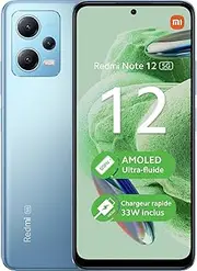 [Xiaomi] Redmi Note 12 5G 16,9 cm (6.67") Double SIM hybride Android 12 USB Type-C 4 Go 128 Go 5000 mAh Bleu