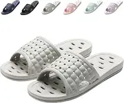 [COZYAREA] Non-Slip Bathroom Slippers for Men & Women - Quick Dry, Flat Heel, Open Toe, Strapless, EVA Material, Casual Sandals - Black, Grey, Navy, Light Blue, Pink, Purple