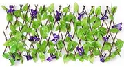 Hedge Wall, Garden Fence Screening, Grass Wall Panel, Flower Trellis, Privacy Fence Screening, Faux Fence Mat Adjustable for Walls, Courtyard, Stairs, Greenery Wall Backdrop Decor