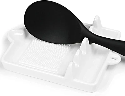 Ceramic Spoon Rests for Counter Stove Top, Grater Plate for Ginger, Garlic, Onio