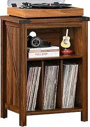 LELELINKY Turntable Stand Brown
