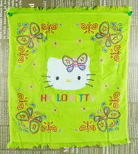 在飛比找樂天市場購物網優惠-【震撼精品百貨】Hello Kitty 凱蒂貓 中方巾 綠蝴