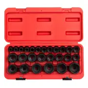 Sunex 2645, 1/2 Inch Drive Impact Socket Set, 26-Piece, Metric, 10mm-36mm, Cr...