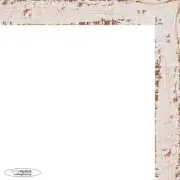 Square Shabby Chic White Picture Frame - UV Acrylic, Backing, Hanging Hardware