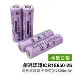 【TPI 創冠】 ICR18650鋰電池 2600MAH BSMI認證