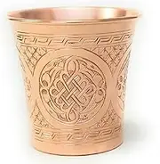 DEDE Copper - CC Series (15 oz) - Handcrafted Super Heavy Weight Drinking Cups or Serving Cold Beverages and Cocktail Mugs, Handmade Unlined Uncoated Pure Solid Copper Tumblers (Engraved)