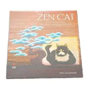 Zen Cat 2025 Calendar: Paintings and Poetry Wall Calendar by Nicholas Honshin