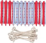 IWOWHERO Hair Curlers Rollers 12pcs Perming Hair Rods Cold Wave Curling Tool for Styling