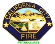 Fire Department Pins Vintage Historic Lapel California City, CA Patch Fire Pin