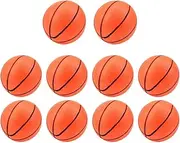 Generic 10Pcs 10cm Inflatable Basketball PVC Mini Orange Basketballs Summer Beach Basketball Inflatable Beach Balls for Indoor Sports