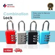 Combination Travel Padlock 3 Digit Suitcase Luggage Bag Small Security Lock