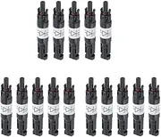 VENEKA 15PCS Solar Connector with Diode Waterproof PV Connector DC1000V 20A IP67 PPO Male Female Connector Plug