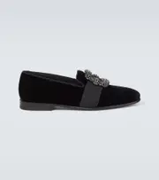 [Manolo Blahnik] Manolo Blahnik Carlton Jet velvet loafers AU 11 black