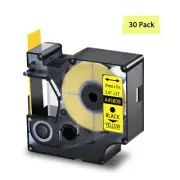 30PK Black on Yellow Label Tape 45808 19mm For DYMO D1 LabelManager 300,450 Duo