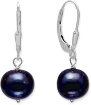 [JewelryWeb] 925 Sterling Silver 7mm Peacock Freshwater Cultured Pearl Earrings Stud Earring for Women