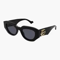 在飛比找PChome24h購物優惠-【GUCCI 古馳】膠框太陽眼鏡 (GG1421S-001)