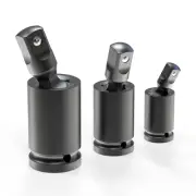 3pcs Impact Universal Joint Socket Adapter Set Ratchet Swivel Socket Extensio...