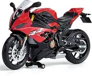 NJCORE for BMW S1000RR 1:12 Scale Alloy Motorcycle Figurine Die Cast Kids Toy SportBike Vehicle Racing Model Replica Boy Gift (Color : Red)