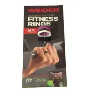 WEIDER WOMENS SILCONE FITNESS RINGS SIZE XS/S 4-6 PURPLE WHITE BLACK