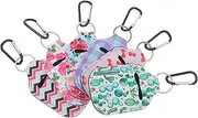 Healeved 1 Set Reusable Liquid Soap Holder with Carabiner Portable Hand Bottle Case for Travel Lightweight Keychain Liquid Container for Outdoor Activities Go Use