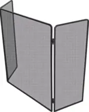 Jumbuck 3 PANEL STEEL FIRESCREEN Fireplace Fire Place Guard 132cm Steel Barrier