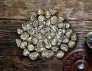 Pyrite Tumbled Stone from Peru for Vitality Creativity Manifestation Third Eye