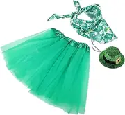 1 Set of Lawn Goose Outfits Adorable Porch Geese Hat Scarf Gauze Skirt Polyester Pet Costume for Holiday Seasonal Decorations
