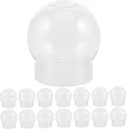 15pcs Water Globe Making Prop Plastic DIY Snow Globe Round Globe for DIY Craft