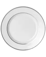 10 Strawberry Street Set of 6 Silver Double Line Salad/Dessert Plates