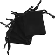 MOBUTOFU 5 Pcs Drawstring Bags for Jewelry Headphones and Snacks Soft Pouches for Wedding Party Favors and Versatile Storage