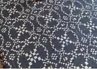 New Primitive Patriot BLACK COVERLET TABLE SQUARE Tablecloth Topper 34"